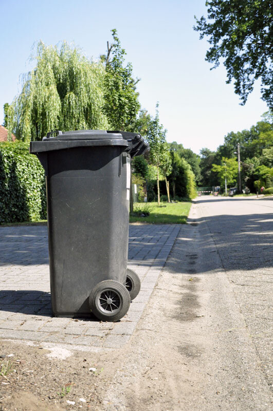 Huisvuil, grijze container