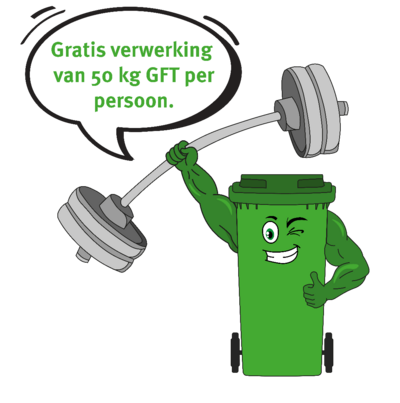 Groene container, campagnebeeld vrijstelling